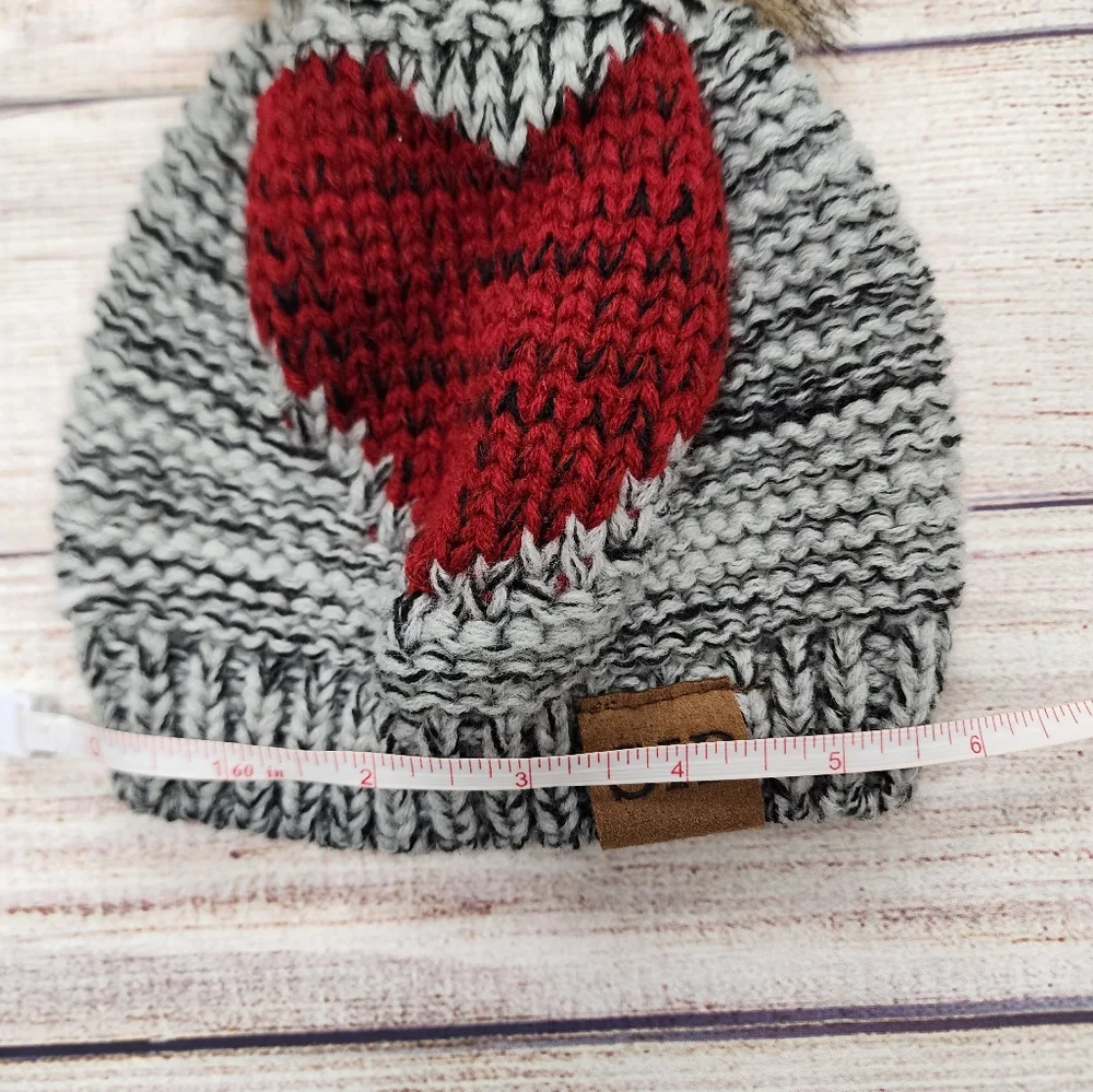 Sip Heart Faux Fur Beanie‎ Hat